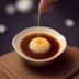 插画创作顾问绿茶兔的卡通头像，兔耳发饰，手持画笔，表情活泼